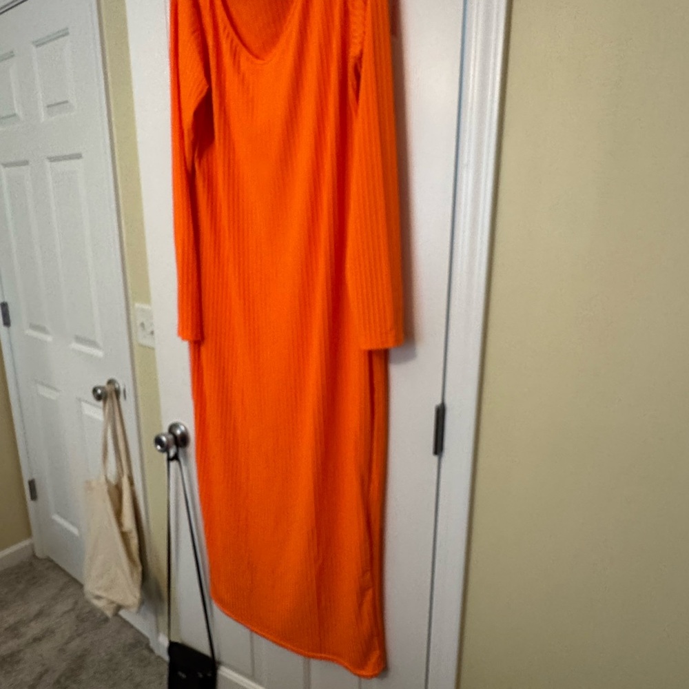 Orange Long Sleeve Dress